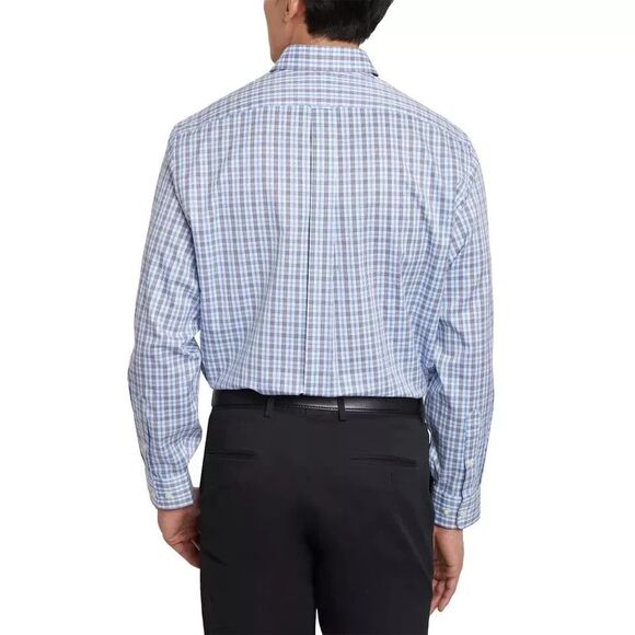 Kirkland Signature Check & Plaid Pattern Collar Dress Shirt Blue , 17x34/35 - Picture 2 of 2